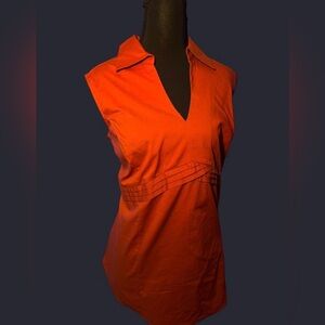 Cato Vibrant Orange Sleeveless Blouse